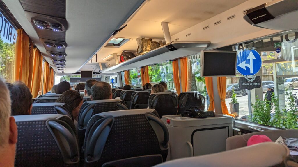 interior of a bus